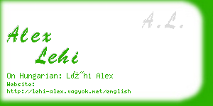 alex lehi business card